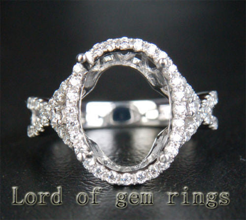 Reserved for  gloriagambale978,Cusot made semi mountt for 11.6 X 8.44 mm oval - Lord of Gem Rings - 1