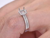 Princess Semi Mout Bridal Set With Diamond Accents