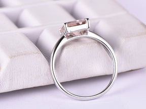 Reserved for AAA  14K White Gold Semi Mount Ring Emerald Cut 4x6mm