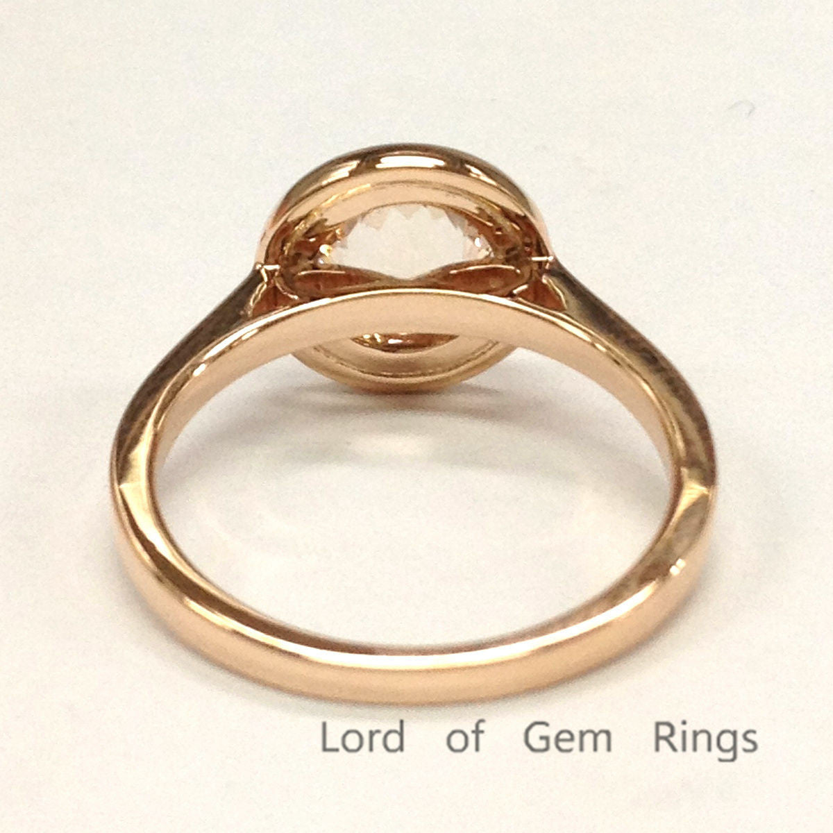 Reserved for Sarah Roud London Blue Topaz Ring 10K Rose Gold Bezel - Lord of Gem Rings - 2