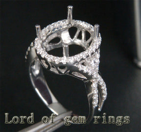 Reserved for  gloriagambale978,Cusot made semi mountt for 11.6 X 8.44 mm oval - Lord of Gem Rings - 2