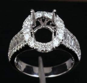 Reserved for 4444richard,Custom Made Engagement Ring,Semi Mount for 9.89 mm round,Size 7 - Lord of Gem Rings - 2