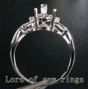 Reserved for dlb08157, Custom Diamond Engagement Semi Mount Ring for Pear - Lord of Gem Rings - 2