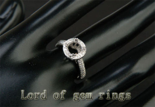 Reserved for jbrekke105 Diamond Engagement Semi Mount 14K White Gold Setting Round - Lord of Gem Rings - 3