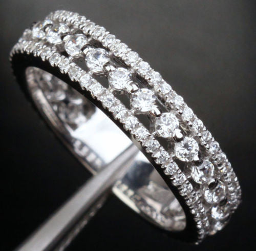 Reserved for Laura, Refurbish, Brilliant diamond wedding ring 14k white gold - Lord of Gem Rings - 3