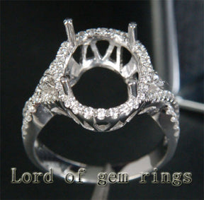Reserved for  gloriagambale978,Cusot made semi mountt for 11.6 X 8.44 mm oval - Lord of Gem Rings - 3