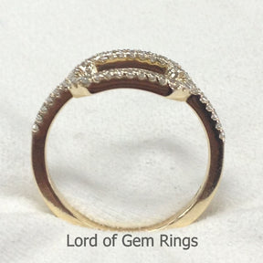 Unique Diamond Wedding Band in 14K Yellow Gold, Anniversary Ring-.25ct - Lord of Gem Rings - 3