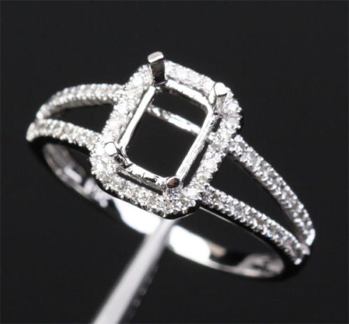 Reserved for lamulciber,Custom Made Semi Mount for Emerald cut stone - Lord of Gem Rings - 4