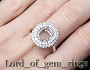 Reserved for donid46, Custom Semi Mount Ring for Oval - Lord of Gem Rings - 4