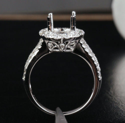 Reserved for 4444richard,Custom Made Engagement Ring,Semi Mount for 9.89 mm round,Size 7 - Lord of Gem Rings - 4