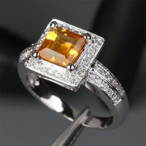 Reserved for Emma Custom matching band for Citrine Engagement Ring