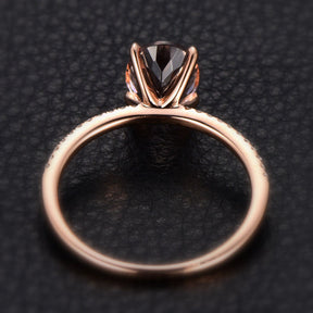 Reserved for  Amy,Custom 14K rose gold engagement semi mount ring - Lord of Gem Rings - 3