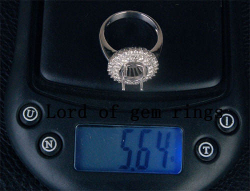 Reserved for donid46, Custom Semi Mount Ring for Oval - Lord of Gem Rings - 5