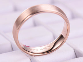 Reserved for Andile 2nd payment, Custom Men's Wedding Ring 14K Rose Gold
