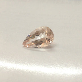 Reserved for Faye  2nd payment, Peach Pear Morganite Engagement Ring 14K Rose Gold 8x12mm