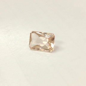 Reserved for Cole, Cusotm  Vintage Emerald Cut Morganite Engagement Ring Diamond Halo 14K Rose Gold - Lord of Gem Rings - 3
