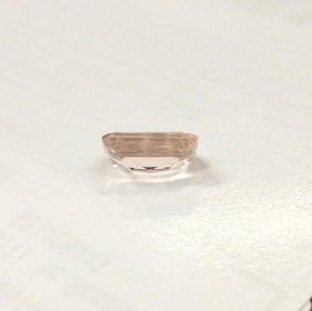 Reserved for Cole, Cusotm  Vintage Emerald Cut Morganite Engagement Ring Diamond Halo 14K Rose Gold - Lord of Gem Rings - 4
