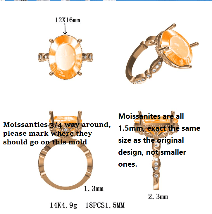 Reserved for Madalinna Elongated Oval Morganite Ring Milgrain Under Gallery 14K Rose Gold 12x16mm