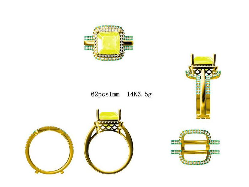 Reserved for Rosalie Custom Forever-Together Ring Guard for Cushion Morganite  Ring 14K Rose Gold
