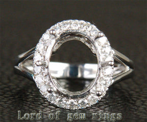 Reserved for masherita,Custom Made Engagement RIng Semi Mount for Oval stone - Lord of Gem Rings - 1