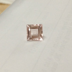 Reserved for bargainhunterhero82 Custom Pink Princess Morganite Engagement Ring Pave Diamond Halo Cathedral