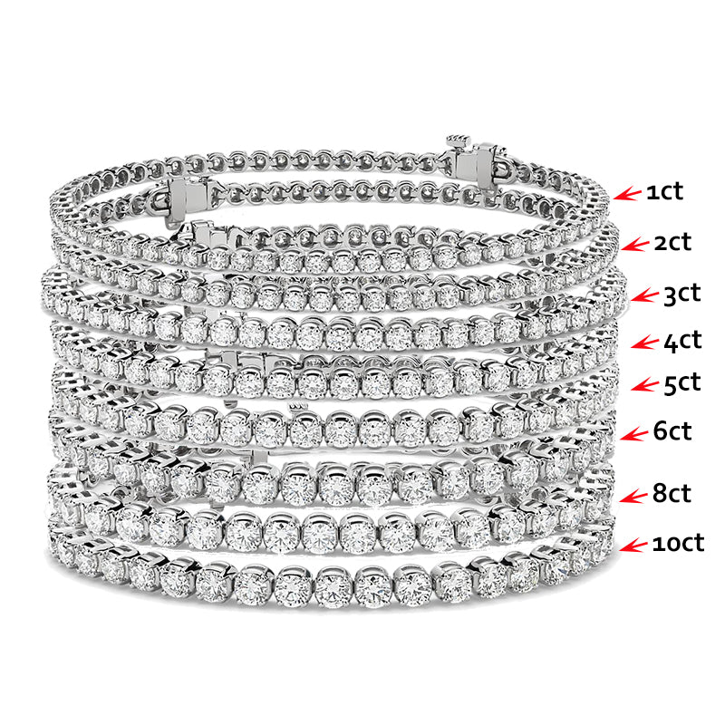 European American Popular Round Zircon Tennis Bracelet Single Row Full  Diamond Chain Hip Hop Jewelry | Shopee Malaysia