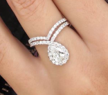 Reserved for  Cherryl Custom diamond engagement Semi Mount ring for Pear - Lord of Gem Rings - 1