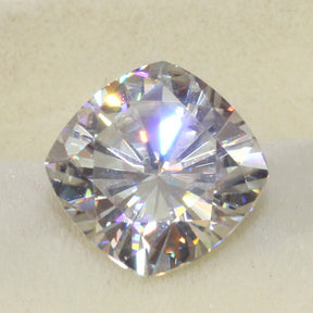 Reserved for Jamie, Cushion Moissanite Diamond Engagement Ring 14K White Gold 6mm - Lord of Gem Rings - 1