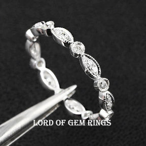 Reserved for Afton,Wedding Band 14K white gold,size 6,delivery by Sept 16 - Lord of Gem Rings - 1