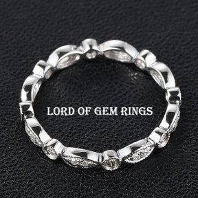 Reserved for Afton,Wedding Band 14K white gold,size 6,delivery by Sept 16 - Lord of Gem Rings - 3