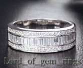 Reserved forda1948mi, Custom Made Baguette & Round Diamond Wedding Ring - Lord of Gem Rings - 1