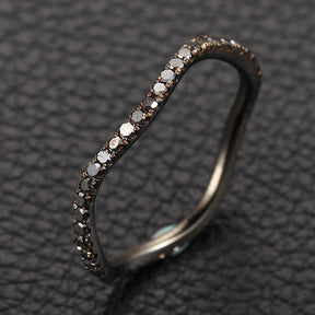 Reserved for jenniferjoan.2012, 14K Yellow Gold Black Diamonds Wedding Ring - Lord of Gem Rings - 1