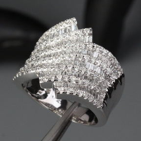 VS Baguette/Round 2.25ctw Diamonds 14K White/Yellow/Rose Gold Channel Set Wedding Band Anniversary Ring - Lord of Gem Rings - 4