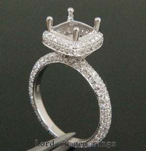 Reserved for Jody, Custom Diamond Semi Mount Ring for 10.3mm Round - Lord of Gem Rings - 3
