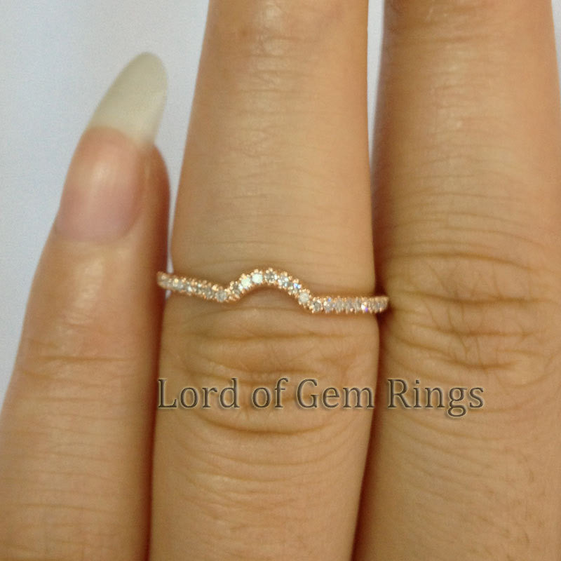 Reserved for calicoanimals, Matching band for engagement ring size 7, 14K  Rose gold - Lord of Gem Rings - 3