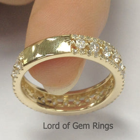 Reserved for ehit5248 Brilliant Diamond Wedding Band Eternity Ring 18k Yellow Gold - Lord of Gem Rings - 4