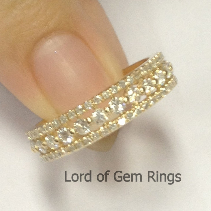 Reserved for ehit5248 Brilliant Diamond Wedding Band Eternity Ring 18k Yellow Gold - Lord of Gem Rings - 3