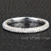 Pave-Set Triple Row Diamond Full Eternity Wedding Band