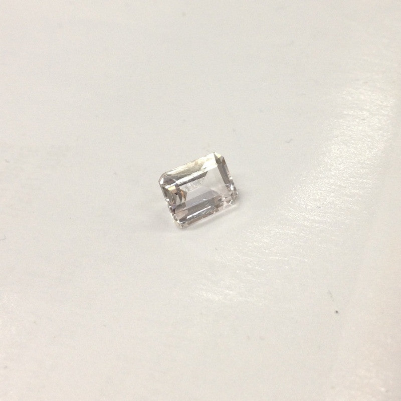 Reserved for ksmiley7778,6x8mm Emerald Cut White Morganite Engagement Ring - Lord of Gem Rings - 2
