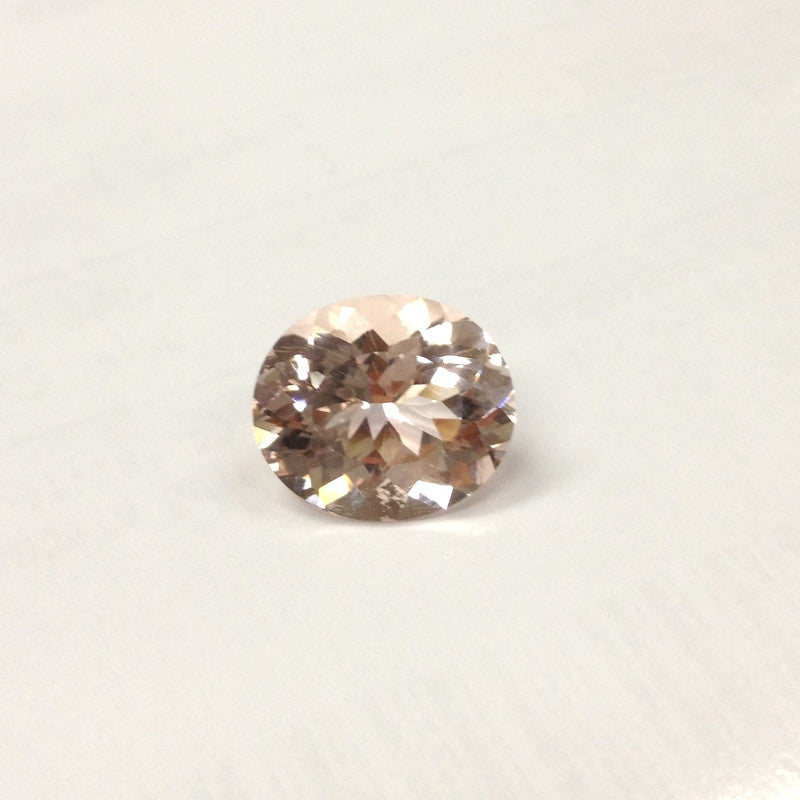 Reserved for jenny Oval Morganite Engagement Ring Pave Diamond Wedding 14K Rose Gold Milgrain Undergallery - Lord of Gem Rings - 1