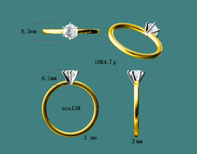 Reserved for Rita D- VS D Princess Moissanite Ring 10K White/Yellow Gold