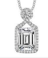 Reserved for Smith, White Gold Semi Mount Pendant  accent 3mm Moissanite - Lord of Gem Rings - 2