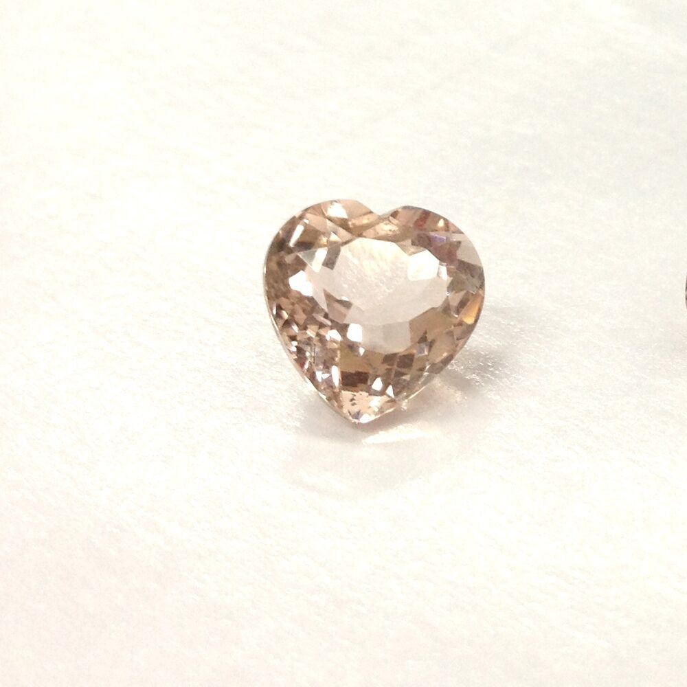 Reserved for  Tia, Custom Heart Morganite Engagement Diamond Ring set 14K Yellow Gold - Lord of Gem Rings - 2